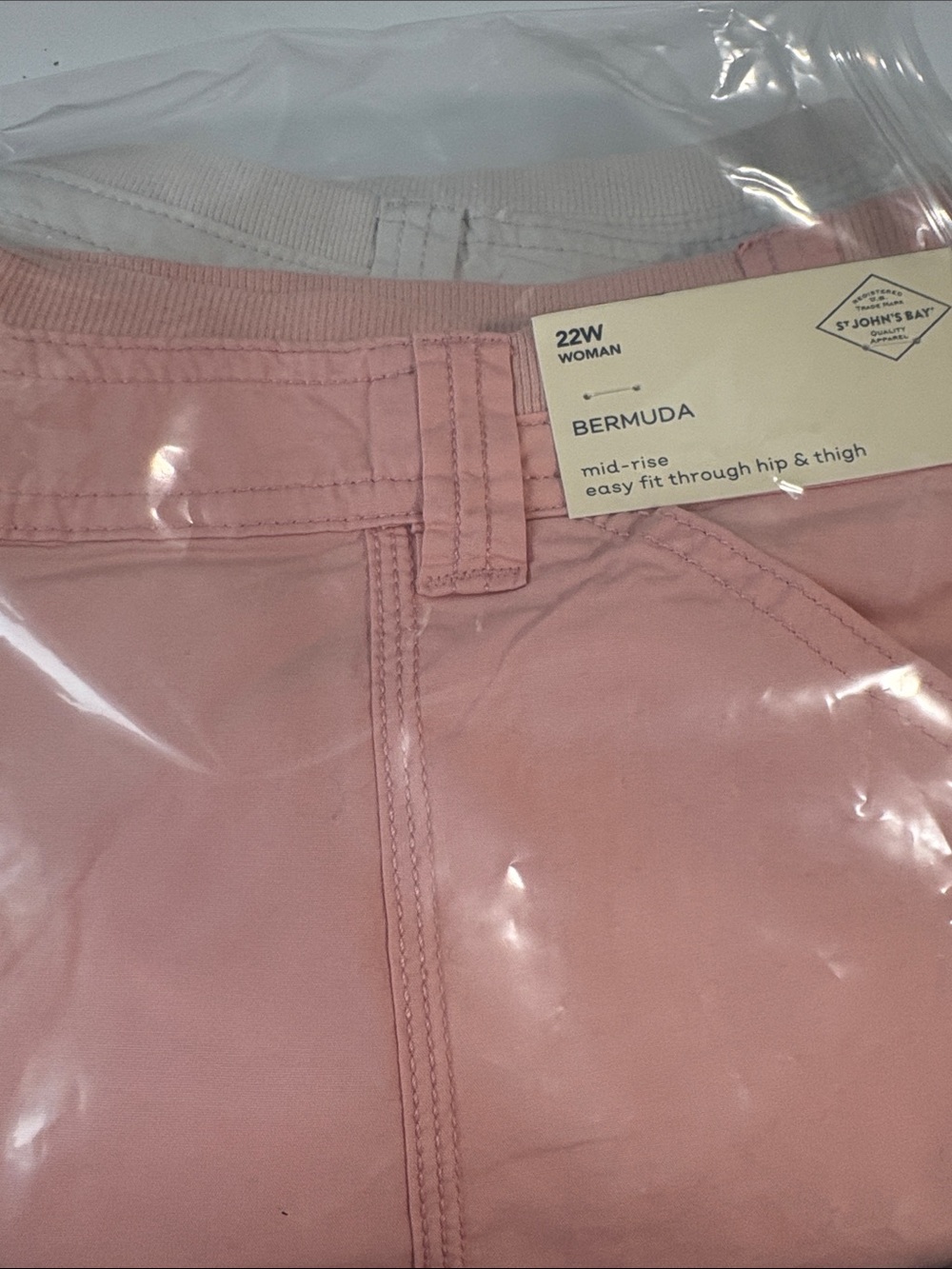 NEW TW0 Cargo-Shorts- Bermuda-WITH TAGS! St John’s Bay. Stone & Coral Cloud